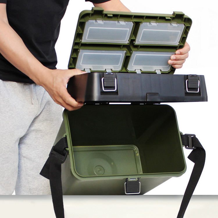 fishingmad tackle seat box Guide Series Boat with Slide Out Drawer (color: Silver) You no longer have to fight with the OEM pocket under the seat to access tackle boxes FISHINGMAD Fishing Seat Box &