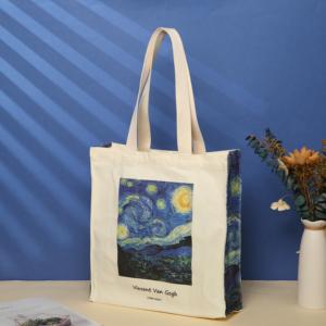 Van Gogh <span class=keywords><strong>nuit</strong></span> étoilée impression conception fourre-tout sac à provisions grande capacité réutilisable pliant épicerie stockage sac à bandoulière - Product Image 5