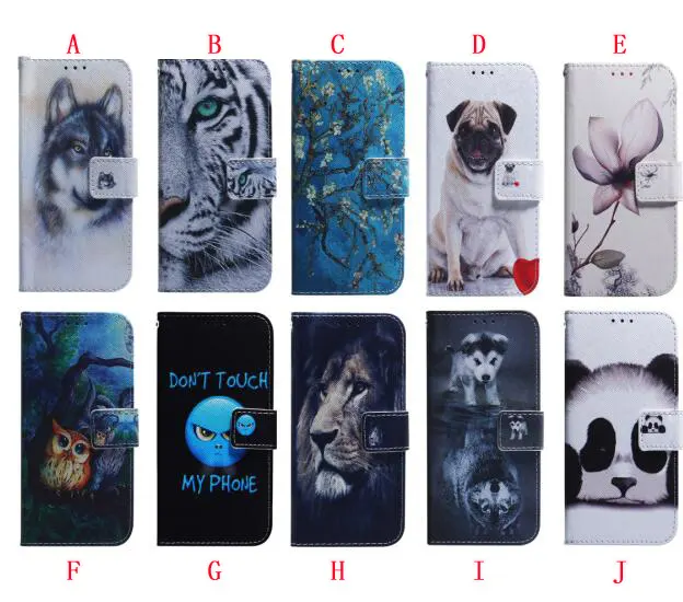 Perro de dibujos animados monedero Funda de cuero para Samsung Galaxy A32 5G S20 más S20 Ultra A51 A71 A70S A20S A10S Tigre Panda Flip cubierta