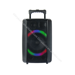 <span class=keywords><strong>8</strong></span>-inch xách tay RGB LED chiếu sáng nhựa mô hình bao vây cầm tay loa hộp cho Đảng ngoài trời Nhà hát TF Woofer - Product Image 1