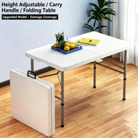 Table pliante en plastique Moon Wholesale de 1,2 m, robuste et portable, à pliage en deux, idéale pour les fêtes, les pique-niques, le camping et les événements