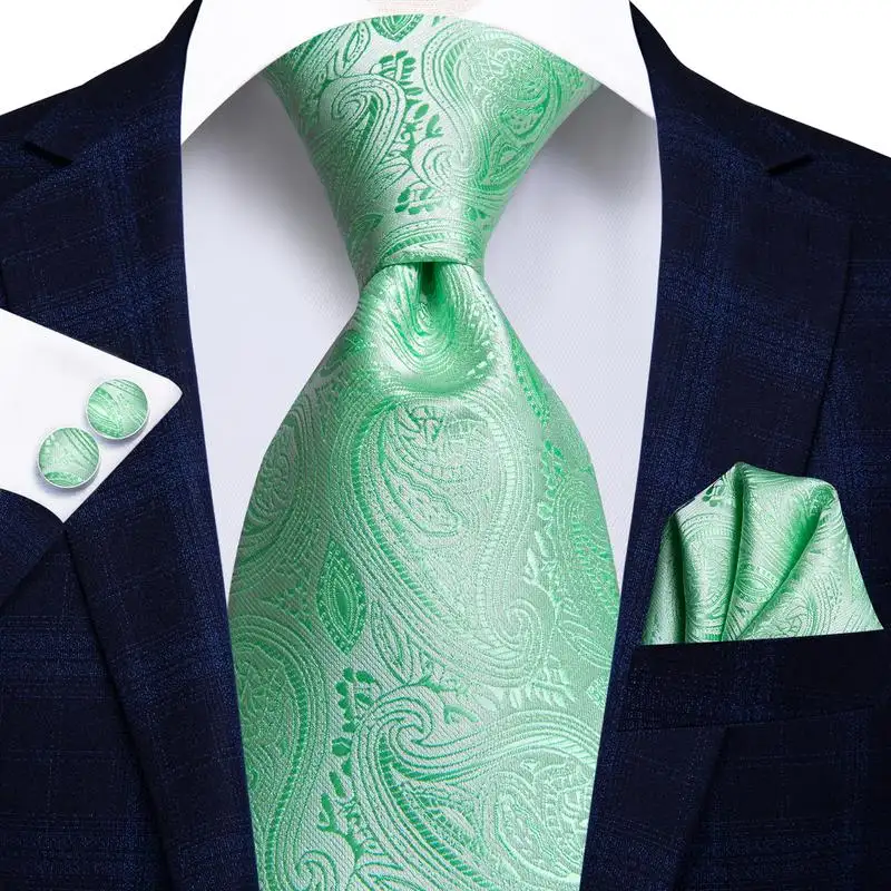 High Quality Jacquard Luxury Mens Ties Paisley Italian Silk Neckties Sets