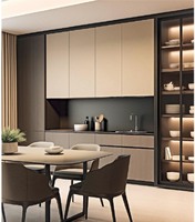 Meuble TV mural design moderne YK pour chambre et salon, support de télévision, armoire