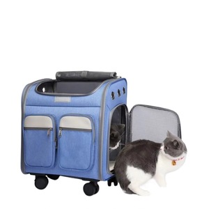 Carrito para Perros con Ruedas Extraíbles, Aprobado por Aerolíneas, Fabricado por BSCI Factory, Fabricante OEM, Carrito para Gatos Oxford - Product Image 3