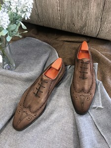 <span class=keywords><strong>Scarpe</strong></span> da <span class=keywords><strong>uomo</strong></span> in <span class=keywords><strong>pelle</strong></span> fatte a mano personalizzate di fascia alta da <span class=keywords><strong>uomo</strong></span> <span class=keywords><strong>scarpe</strong></span> formali Brogue intagliate Oxford - Product Image 4