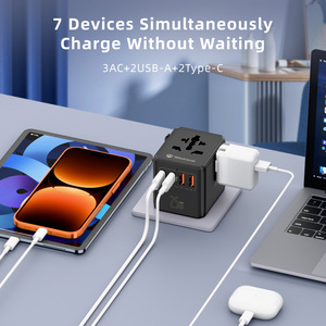 Wontravel 25W PD International 3AC Socket Multi Plug <strong>Adaptor</strong> Worldwide <strong>USB</strong> Type C Universal Travel Adapters <strong>for</strong> Travel - Product Image 3