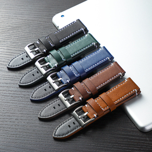Cinturino di Ricambio Lionorm in Pelle per Orologi da Uomo, Stile Rally Racing, in Vera Pelle a Grana Piena, Spesso, 20 22 24mm - Product Image 3