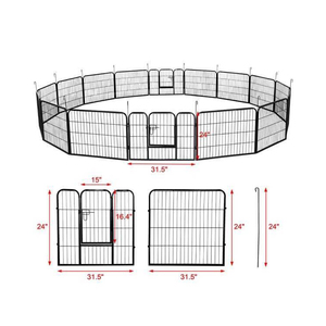 <span class=keywords><strong>Parc</strong></span> pour chiots modulaire <span class=keywords><strong>pliable</strong></span> en métal, clôture intérieure à 6 panneaux, panneaux de clôture périmétrique pour chiens, modélisation 3D écologique - Product Image 2