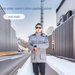 Vêtement de travail chaud et rembourré, <span class=keywords><strong>anti</strong></span>-<span class=keywords><strong>statique</strong></span>, résistant au froid, pour la protection du travail, combinaison de protection pour station-service - Product Image 3