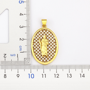 Qiku Tôn Giáo Đức Trinh Nữ Maria Chân Dung Mặt Dây Chuyền Phụ Nữ Đồng Vòng Cổ Vàng Màu Cầu Nguyện Đồ Trang Sức Hợp Thời Trang Quà Tặng Áo Len Chuỗi Phụ Kiện - Product Image 6