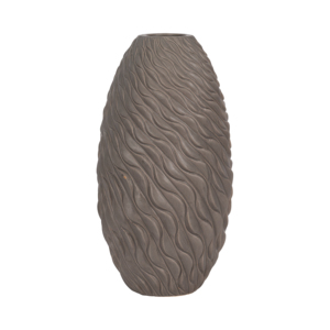 Vaso in Ceramica Alto Ondulato Testurizzato, Scultura Decorativa per Soggiorno, Camera da Letto, Ufficio, Esposizione su Tavolo - Product Image 3