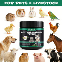 Oimmal 120g Complément Alimentaire pour Animaux de Compagnie Qualité Alimentaire Fraîcheur Buccale Contrôle des Odeurs Soutien Digestif Poudre de Charbon Actif pour Chiens et Chats