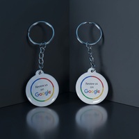 Impression personnalisée, porte-clés NFC en époxy HF 13,56 MHz, étiquette NFC pour augmenter les commentaires Google, carte de visite numérique NFC avec porte-clés
