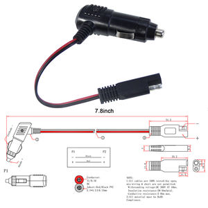 24v 12伏电源线连接器电池插头12v Sae 2针插座汽车点烟器充电器插头 - Product Image 3