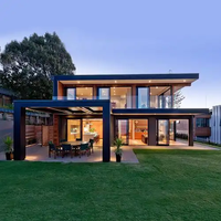 Maison moderne préfabriquée de luxe Villa duplex Maison personnalisée à structure en acier léger de Chine Installation rapide et de haute qualité