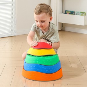 5 Pcs Balance <b>Block</b> Stepping Stones,Kids Path Jumping Stones,Toddler Obstacle Course Sensory Toys Indoor Outdoor Play for Kids - Product Image 6