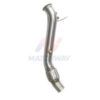 Tuyau d'échappement en acier inoxydable poli MATCHWAY, soudé TIG à 100 %, pour BMW E60 E61 LCI 520d N47 2006-2009