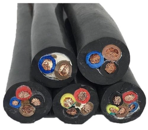 สายไฟทองแดงแบบยืดหยุ่น <span class=keywords><strong>FUCHANG</strong></span> 450/750V YC แบบกลม 2 แกน หรือ 5 แกน สีดำ OEM ขนาด 2.5 มม.-240 มม. ฉนวนยาง สำหรับงานอุตสาหกรรม 30A - Product Image 1