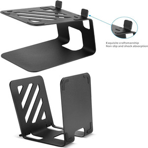 Altavoz de escritorio con almohadillas de absorción de vibraciones, altavoz de metal, soporte para altavoz de estantería, regalos para fiestas, soportes para altavoces, regalos para fiestas - Product Image 4