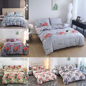 Sábana de cama OEM, funda de edredón, estampado botánico, flor, microfibra, juego de funda de edredón, colcha ajustada, juegos de cama - Product Image 1