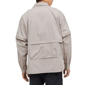 Biểu Tượng Tùy Chỉnh Chất Lượng Cao Không Thấm Nước Nút Áo Sơ Mi Có Thể Tháo Rời Dài Tay Áo Lớn Trở Lại Cửa Hàng Túi Quá Khổ Người Đàn Ông Của Áo Sơ Mi - Product Image 1