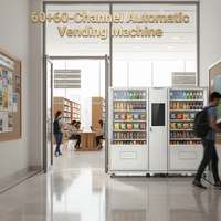 Distributeur automatique de snacks et de boissons avec écran tactile à code QR, options de paiement multiples, surveillance automatique du stock