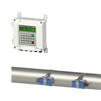 Compteur de débit d'eau numérique intelligent en acier inoxydable à ultrasons 4-20mA RS485 Modbus OEM personnalisable pour applications murales