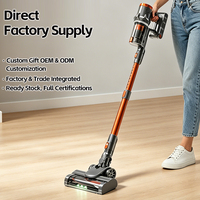 Aspirateur sans fil portable OEM avec logo personnalisé, batterie détachable, écran LED numérique USB-C, pour la maison et l'hôtel