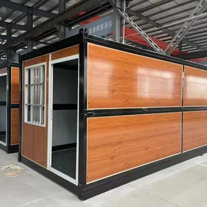 Casa de contêiner dobrável pré-fabricada para escritório doméstico móvel modular de luxo portátil de 20 pés mais novo design para venda