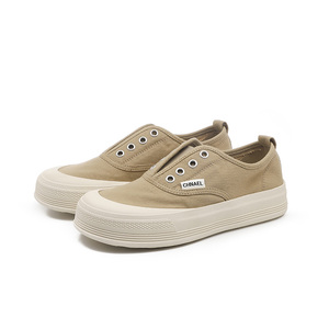 2026 Summer New Arrival Breathable <b>Canvas</b> Sneakers Women Trendy Korean-Style Two-in-One Slip-On Chunky-Soled Fisherman Shoes - Product Image 2