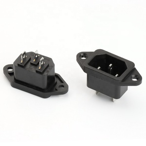 AC04 <strong>Iec</strong> 3 Pin Plug Inlet <strong>Ac</strong> <strong>Power</strong> <strong>Socket</strong> Vertical <strong>AC</strong> <strong>Power</strong> <strong>Socket</strong> Outlet Receptacle - Product Image 1