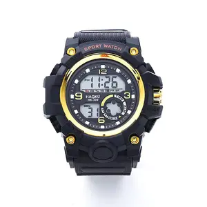 Bracelet en silicone noir de luxe sport couple alarme calendrier LED montres numériques Offre Spéciale