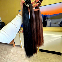 Lots de Cheveux Indiens Remy 100% Authentiques, Double Trame, Lisses, Doux, Ondulés, Blonds, Cuticules Entièrement Alignées, Cheveux Teints en Vrac