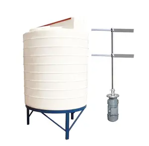 Fornecimento de tanque de mistura de plástico para mistura de produtos químicos com agitador