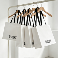 Sac cadeau de luxe personnalisé avec logo jaune - en carton ivoire laminé avec poignée en ruban, fait main avec logo personnalisé