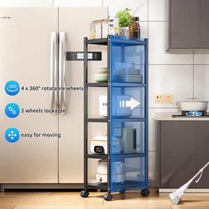 Hochleistungsregal 5 feste Aufbewahrungsregale, Metallaufbewahrungshalter und Regal multifunktionale Küchenartikel Küchenständer Küchenunterteile - Product Image 6