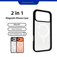 Coque magnétique 2-en-1 épaissie antichute à couverture intégrale pour iPhone 17 Pro Max, design uni