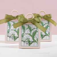 Personnalisation de nouvelles poignées d'anneaux en bois boîte cadeau boîtes cadeau en papier carton mariages anniversaires boîte cadeau élégante fermeture ruban