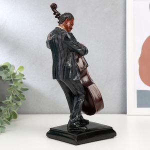 Escultura Musical de Trompeta de Banda de Jazz Grande, Figuras de Resina de Cantante de Acordeón, Estatua de Músicos de Violonchelo, Guitarra y Bajo - Product Image 5