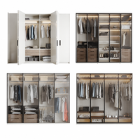 Armoire dressing moderne blanche, design européen de luxe, meuble de rangement pour chambre à coucher