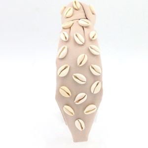 ربطات شعر صيفية جديدة برمال بنية فاتحة قماش قماشية علوي عقدة إكسسوارات شاطيء ربطات رأس مخصصة للفتيات - Product Image 4