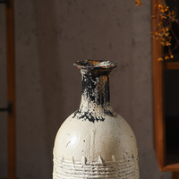 Vase à fleurs vintage Art Déco en MgO blanc pour centre de table de mariage et décoration de table rustique