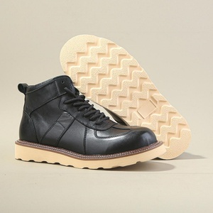 Chaussures de marche décontractées haut de gamme pour hommes, antidérapantes, élégantes, à lacets, à semelle épaisse, style rétro, en cuir - Product Image 3