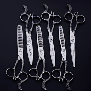 ChuanBen Hairdressing Scissors 6 Inch 5 Piece Set Feather Style Professional Barber Shears Stainless Steel - Product Image 1