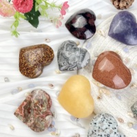 Bestseller Kindfull Natürlicher Polierter Kristall-Jaspis Spiritueller Heilungs-Herzstein Sorgenlöser für Zuhause