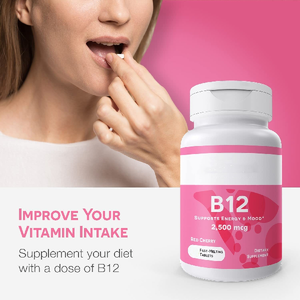 Oem Oplosbare Vitamine <span class=keywords><strong>B12</strong></span> Supplement Tabletten Nul Suiker Verbetert De Inname Van Bioactiviteit Ondersteunt De Algehele Gezondheid - Product Image 2