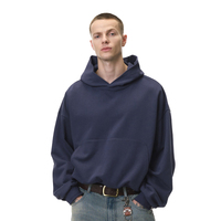 Sweat à capuche unisexe personnalisé sans cordon en molleton bouclette 380 g/m² coupe ample OEM pour le printemps