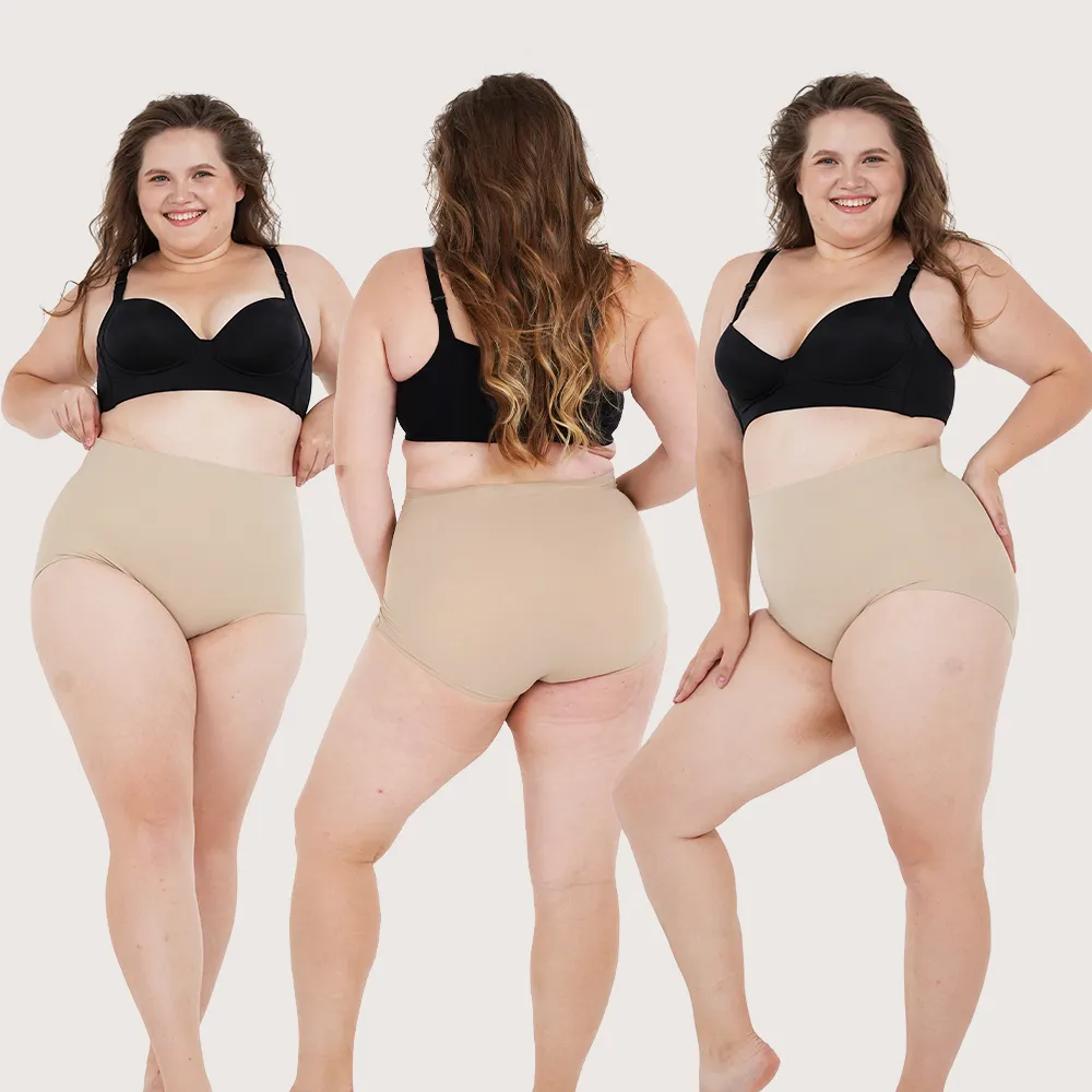 Pantalones cortos con forma de malla sin costuras para mujer, moldeador de cuerpo, Control de barriga, bragas, panel de barriga adherido