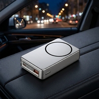Chargeur mobile mini polymère à charge rapide PD 20W, affichage LED électronique, vente en gros, affichage LED, aimant sans fil, batterie externe 10000mAh
