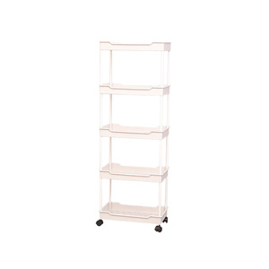 Carrito de almacenamiento de plástico de 5 niveles con ruedas para cocina, sala de estar, organizador multifuncional. - Product Image 4